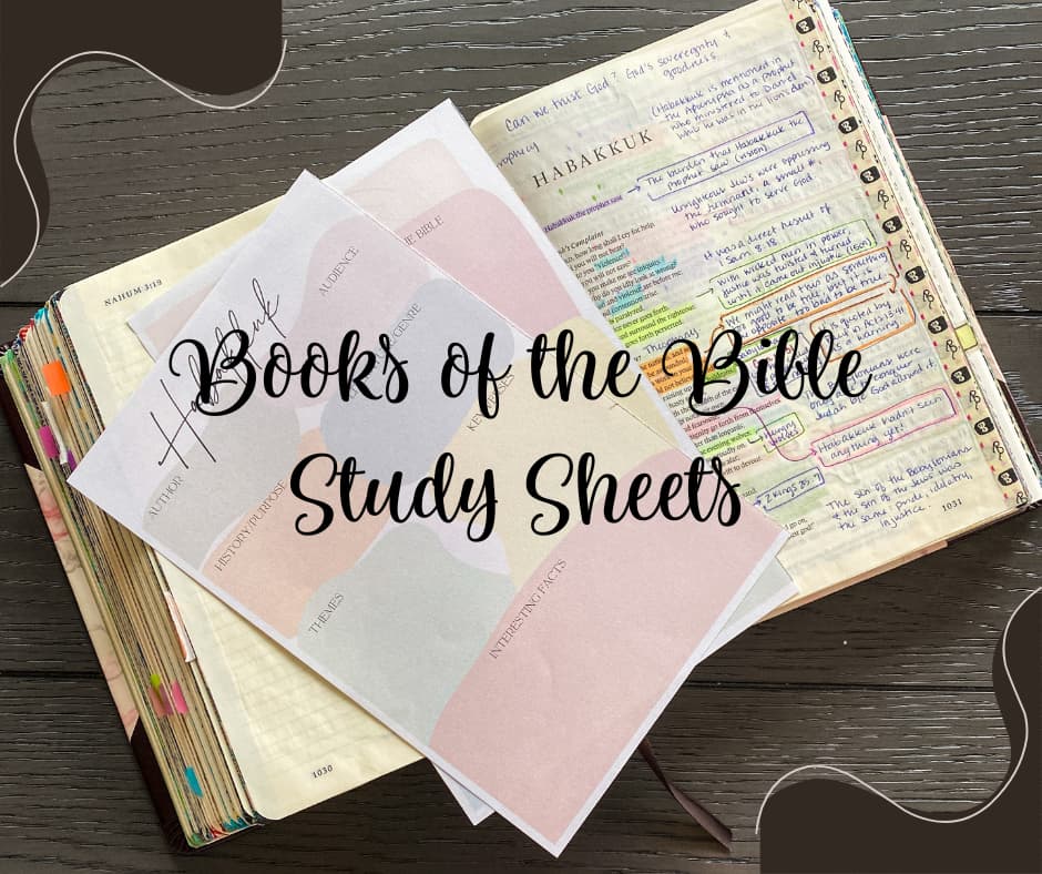 Bible study worksheets